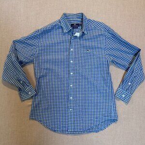 Vineyard Vines Tucker Shirt Blue Green Gingham Preppy Long Sleeve Men’s M